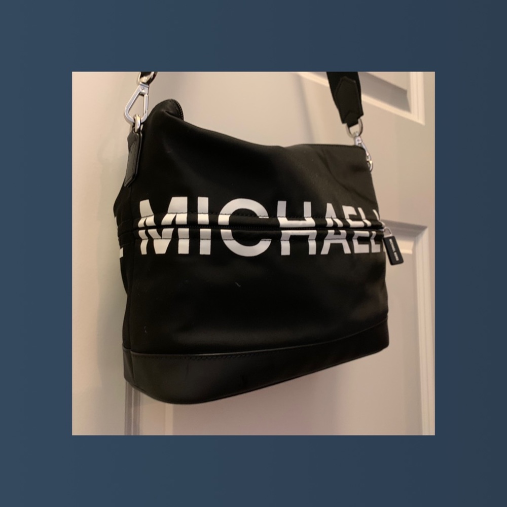 Michael Kors logo black large crossbody purse